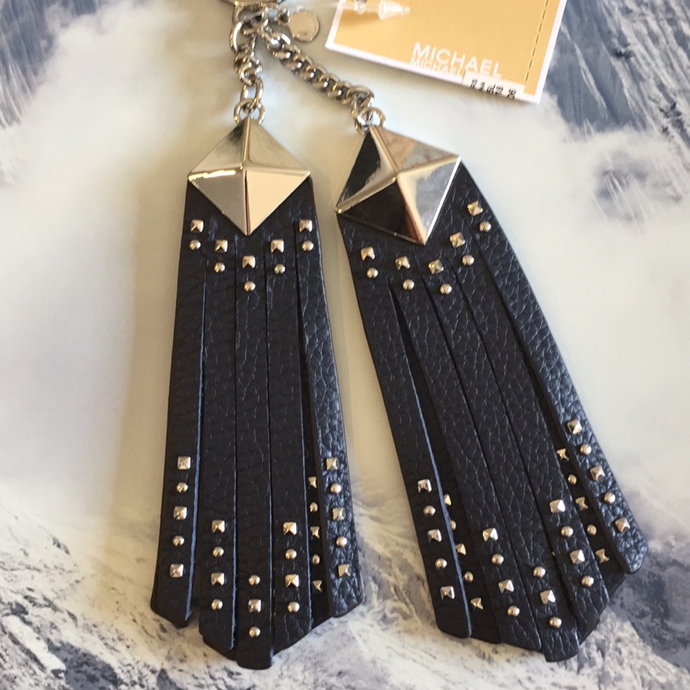 Michael Kors Pyramid Stud Tassels Keychain